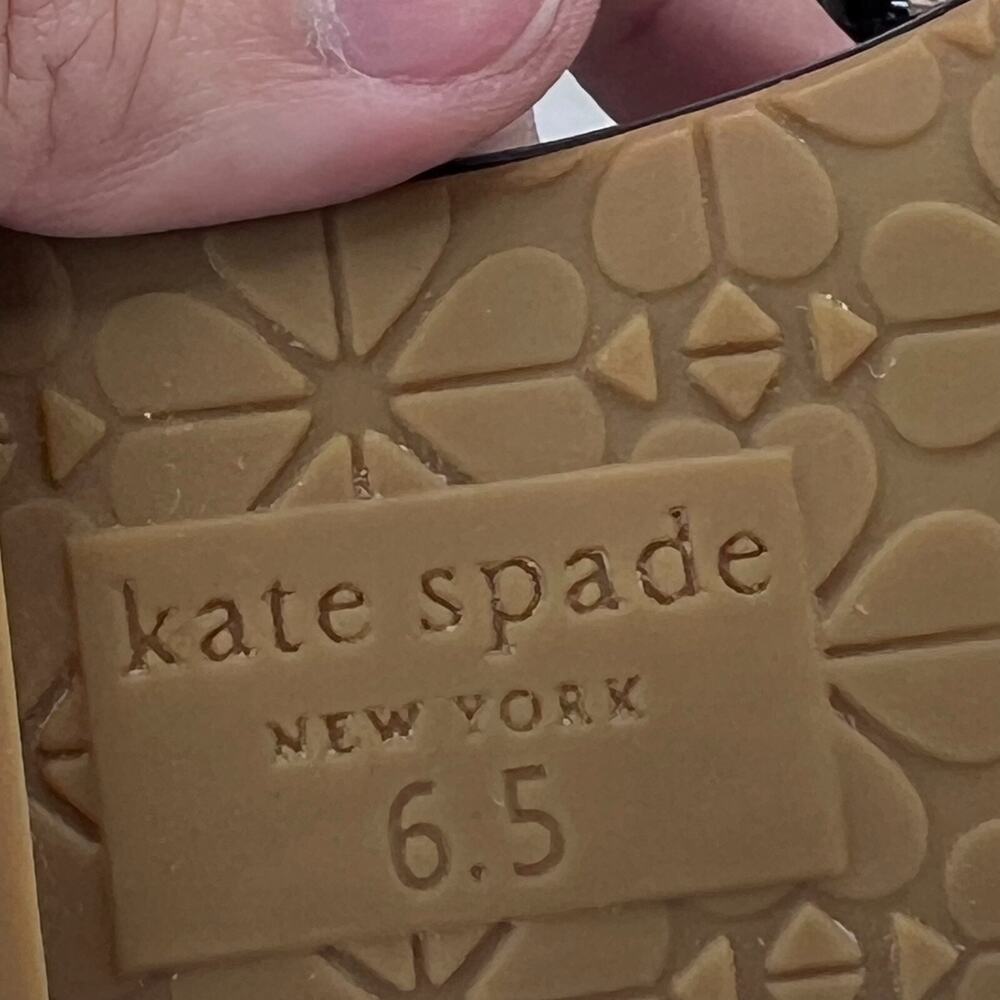 Kate Spade Piazza Patent Bow Ankle Strap Sandal Black K3303 Women 6.5 B NWB - Picture 9 of 10